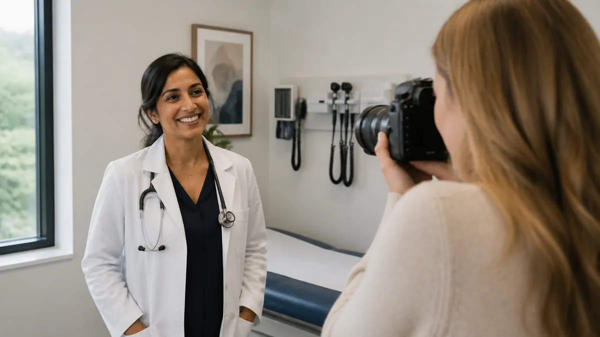 Primary care physician preparing an authentic online provider profile
