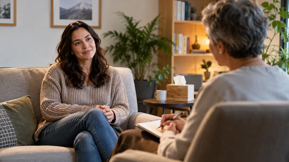 Patient attending an ongoing mental health follow-up visit